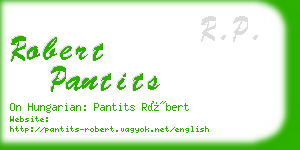 robert pantits business card